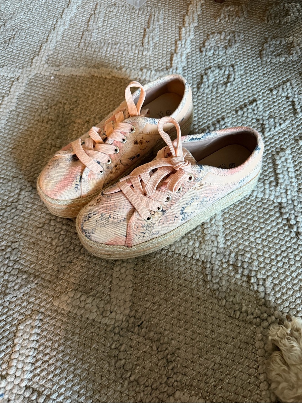 Call It Spring Pink Canvas Platform Sneakers
